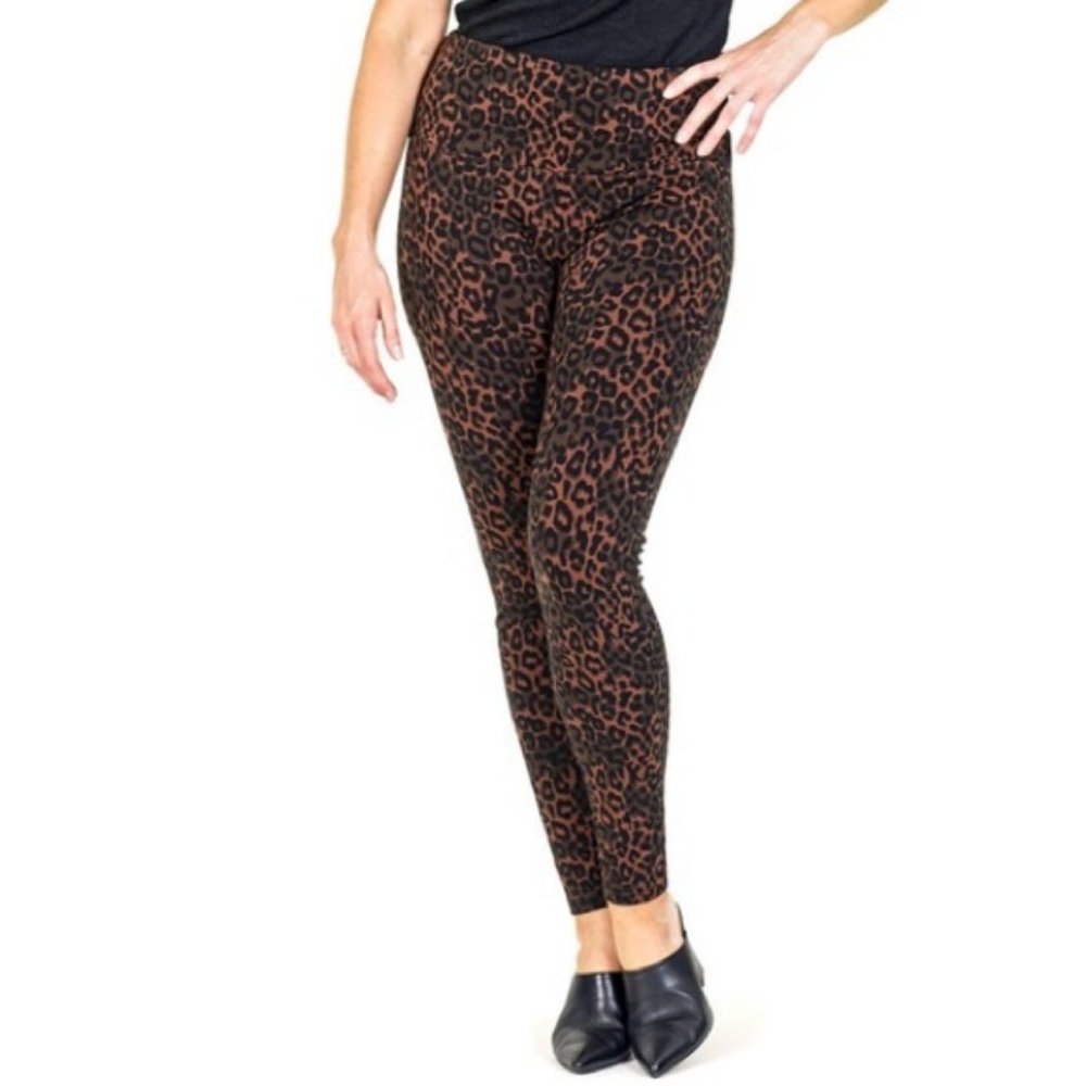 CASABLANCA BY MARRAKECH CLOTHING Leopard Print High Rise Leggings Large